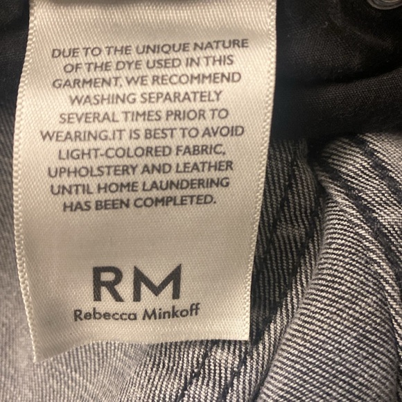 Rebecca Minkoff High rise Baggy Jeans, Size 16W Color Acid Washed Black - Picture 13 of 13